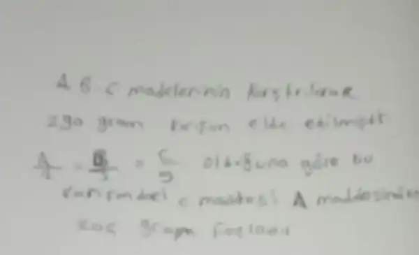 A
ago gram
(A)/(d)=(a)/(3)=(c)/(5)
koc