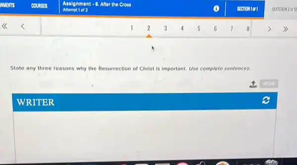 State any three reasons why the Resurrection of Christ is important. Use complete sentences.
WRITER
square