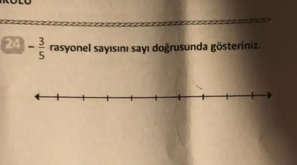 -(3)/(5) rasyonel sayisini sayi dogrusunda gosteriniz.