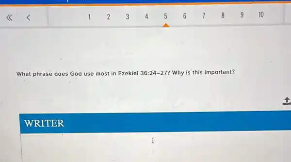 What phrase does God use most in Ezekiel 36:24-27 ? Why is this important?
WRITER